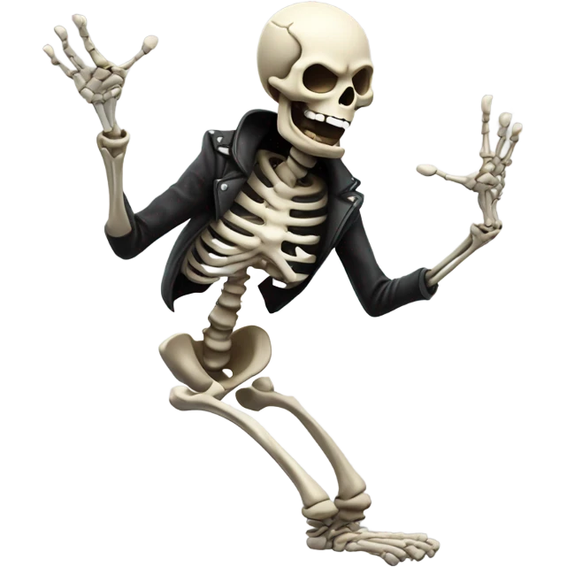 headbanging skeleton emoji