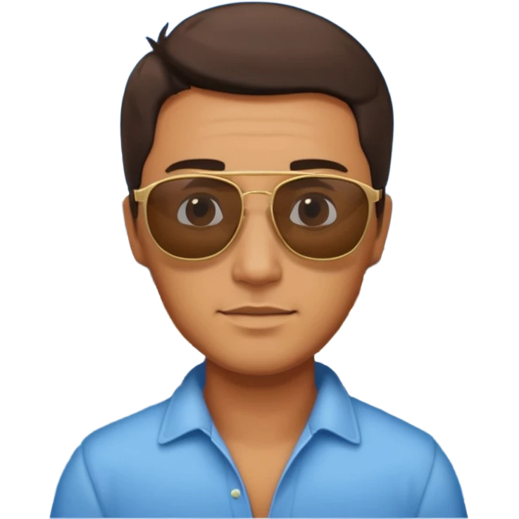 hombre viendo un bote emoji