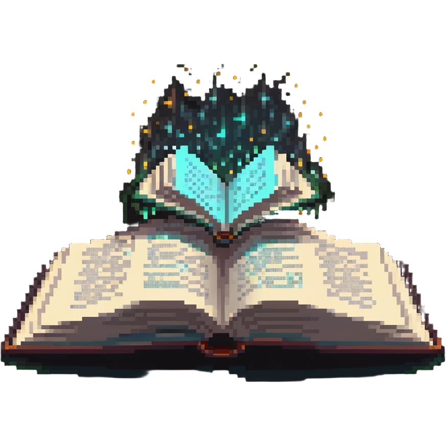 open book with magical glowing pages emoji