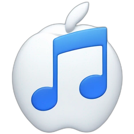 apple music logo blue emoji