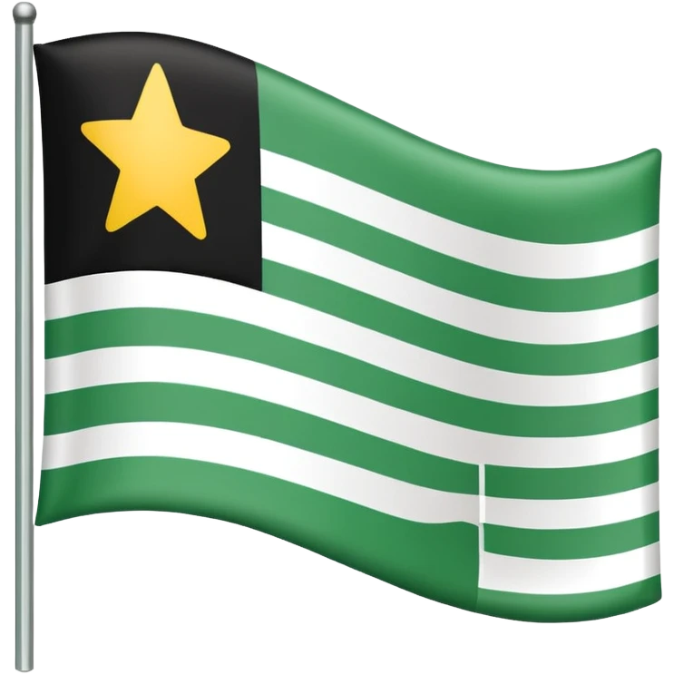 I want a flag as a emoji its made by three colours white green and black emoji
