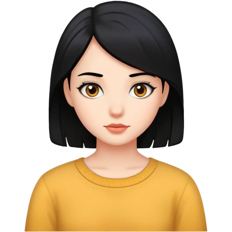black hair girl emoji