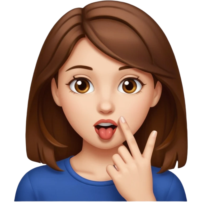 أريد ايموجي فتاة جميلة تقضم  اصبعها emoji