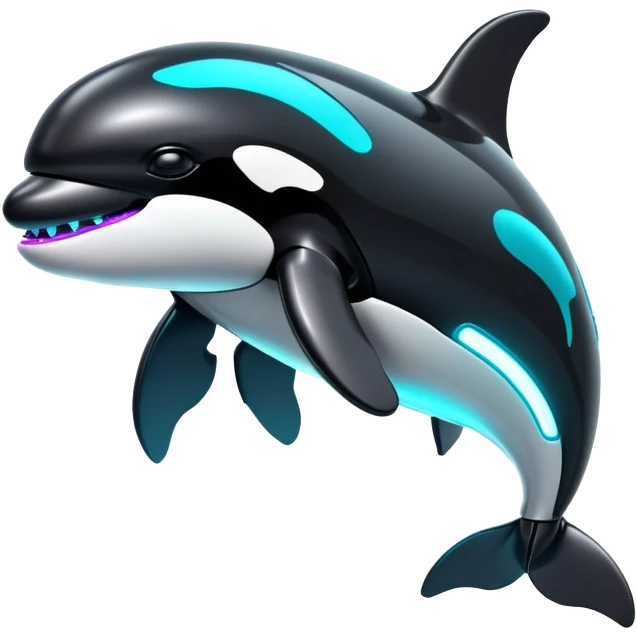 cyberpunk robotic orca emoji