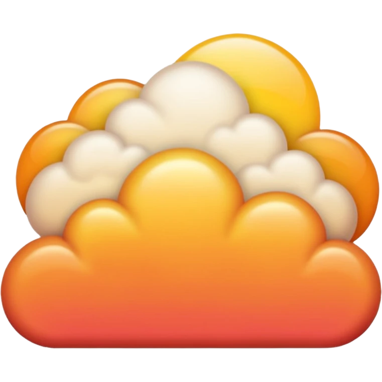 A golden sunset cloud with warm gradient tones. emoji