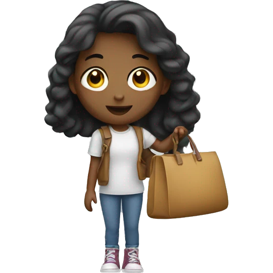 girl with bag emoji