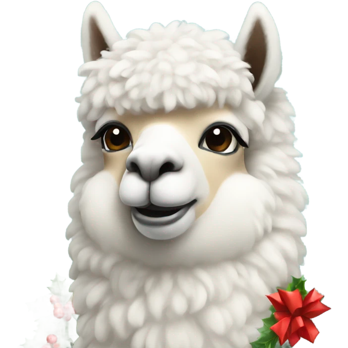 christmas Alpaca emoji