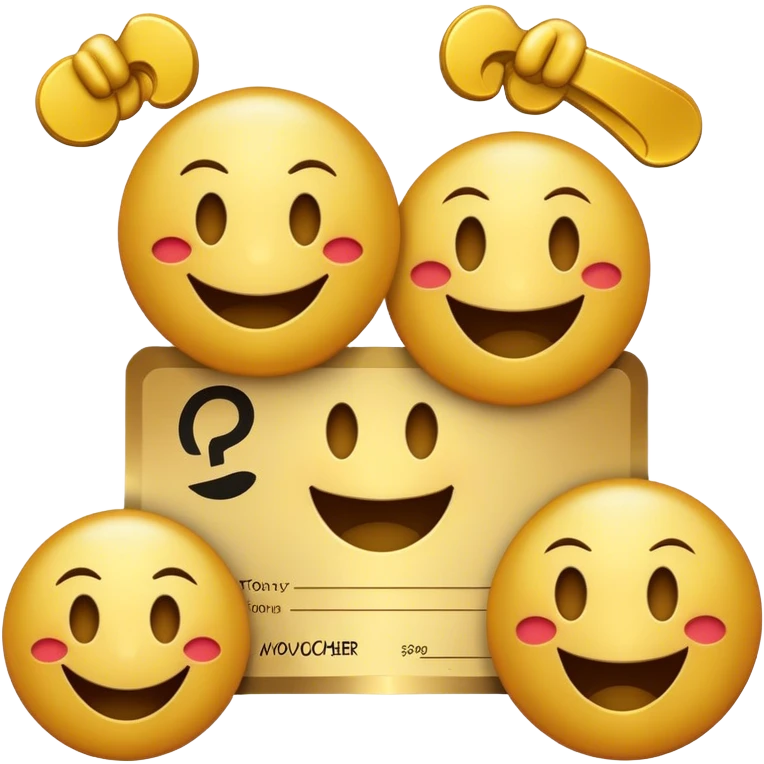 feedback/voucher like a note make it black and gold 3 smiles, angry,happy,okei, black and gold another oneanother one, make it happy emoji