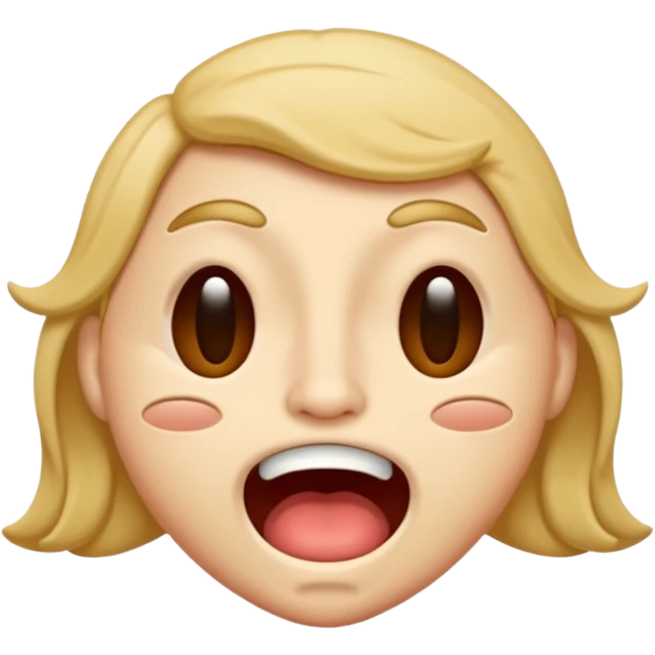 Face with wiggly mouth and shut eyes emoji