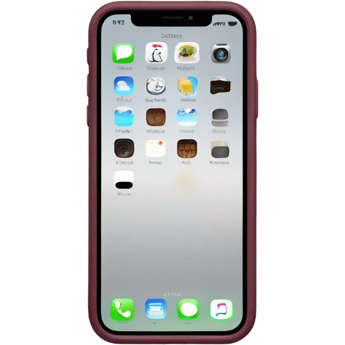 burgundy iPhone emoji
