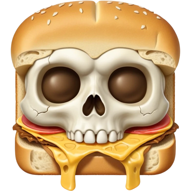 Skull eating an Uncrustable emoji