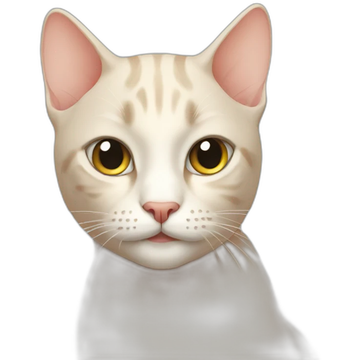 Bald cat emoji