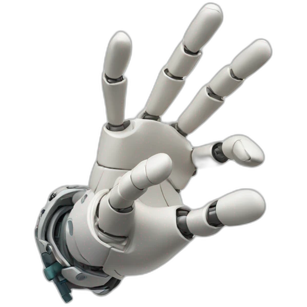 bionic hand going for a handshake emoji