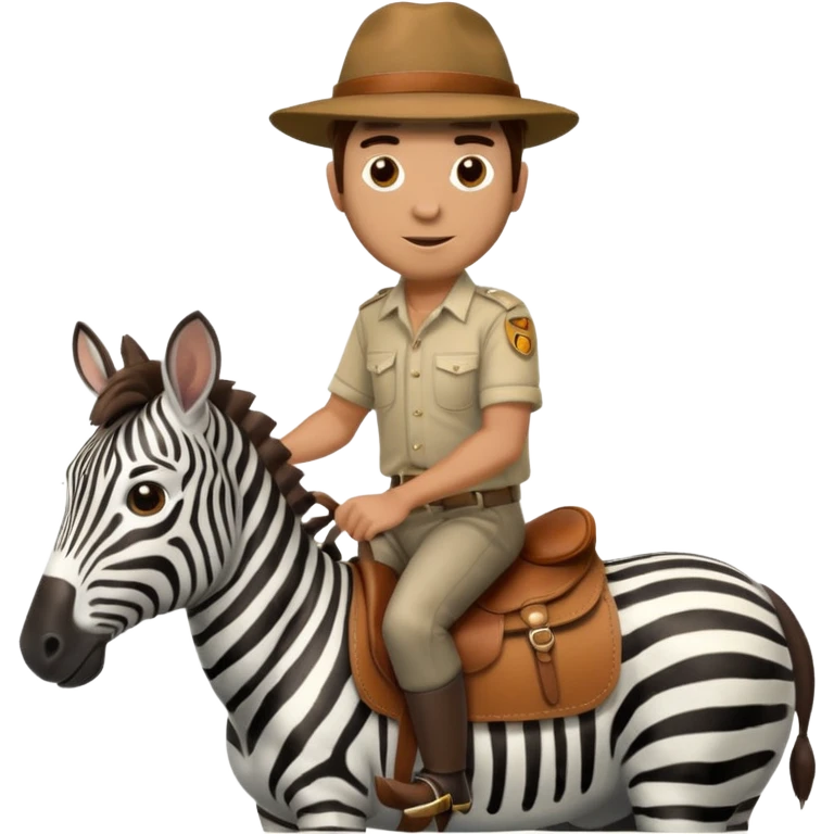 Man riding a zebra emoji