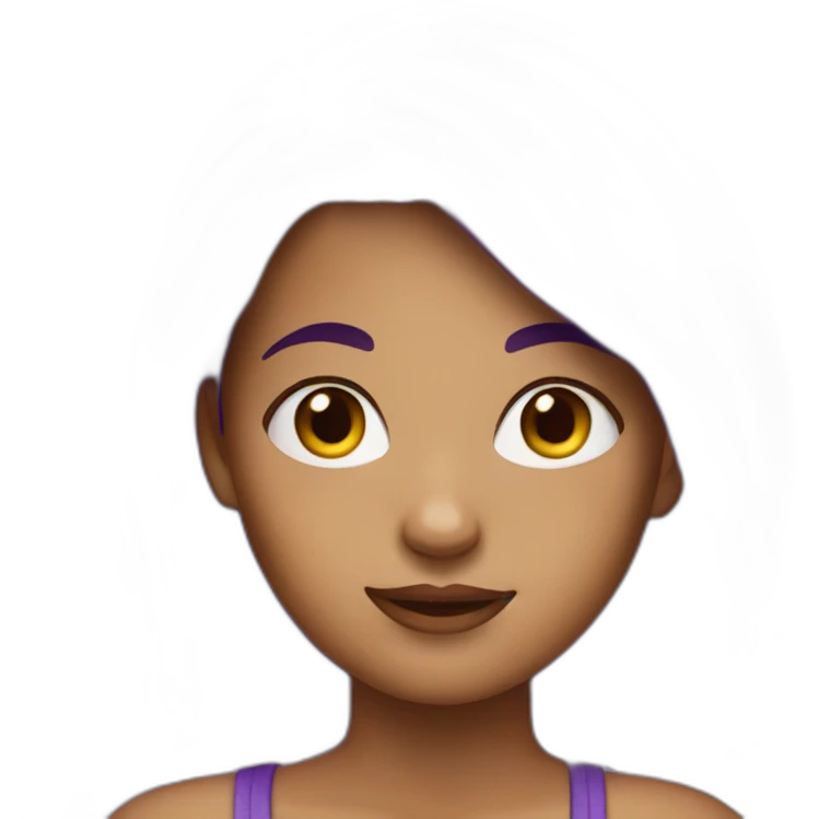 girl purple hair emoji