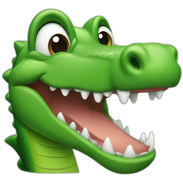 grinning alligator emoji