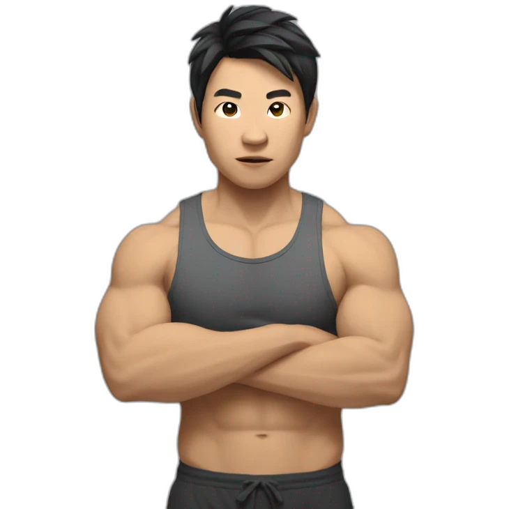 Asian CrossFiter Gesturing No emoji