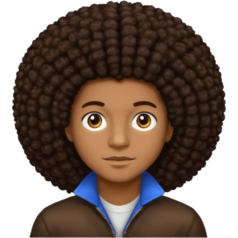 Princeton Perez from Mindless Behavior with long dark brown afro hair  emoji