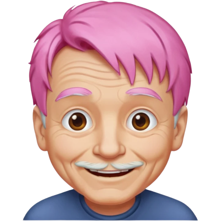 old pink haired man emoji