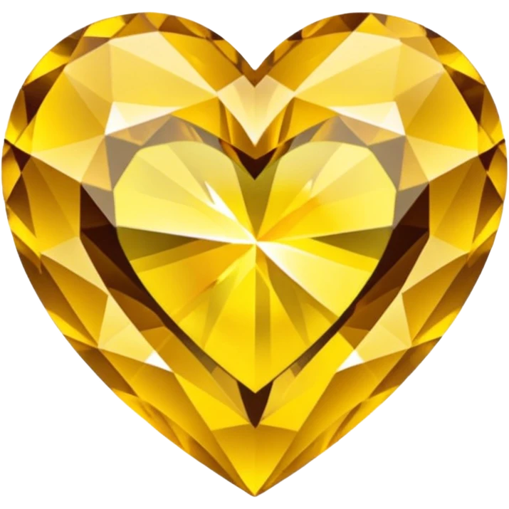 yellow heart with a crystal effect emoji