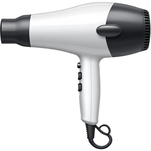 all white image hair dryer emoji