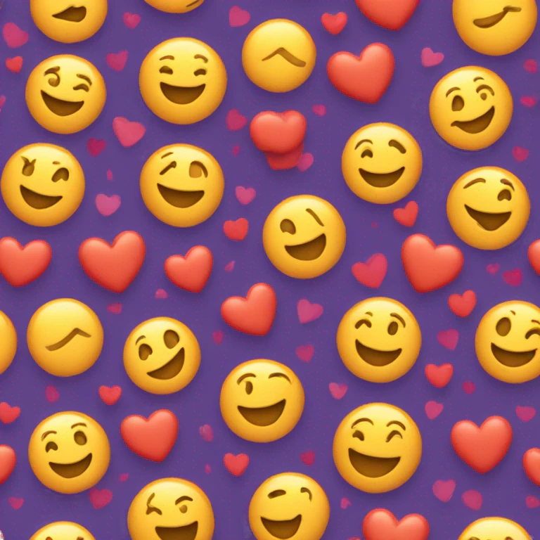 Smiling face with lots of hearts emoji