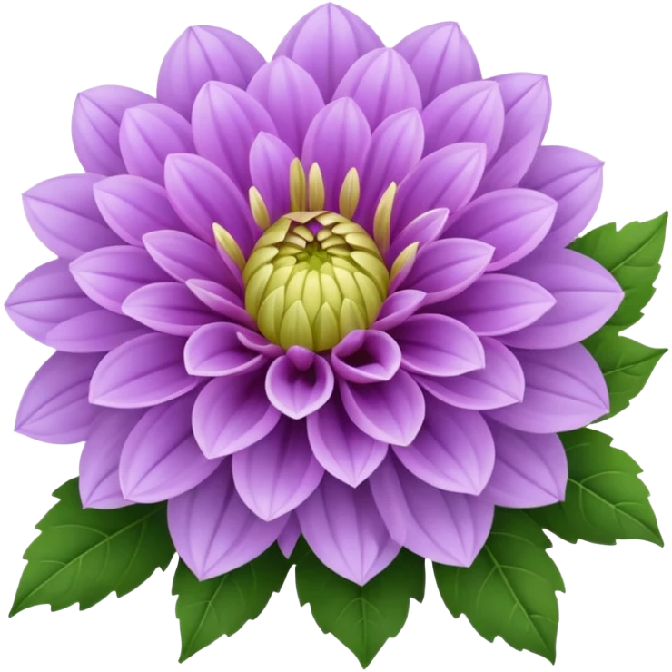 Light purple dahlia flower with green stem emoji