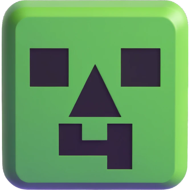 Minecraft creeper face emoji