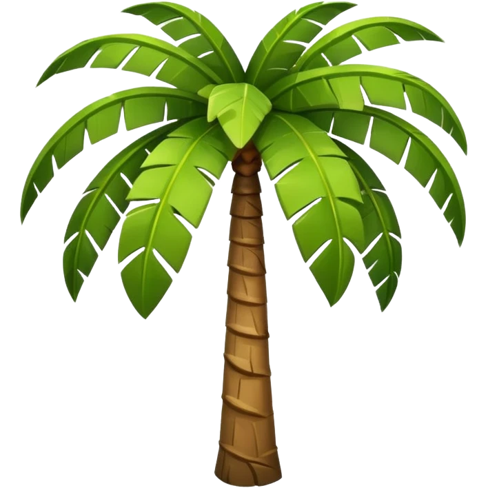 Palm Tree: cartoon flat body leafs emoji