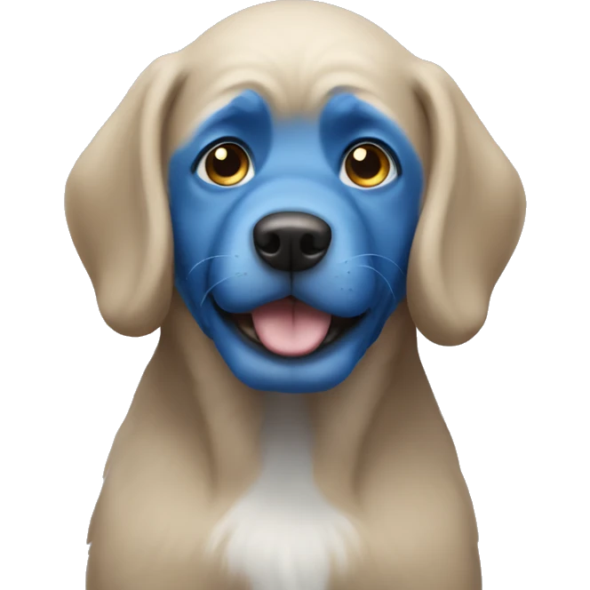Blue dog emoji