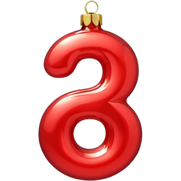 the number "1637" as a christmas ornament emoji