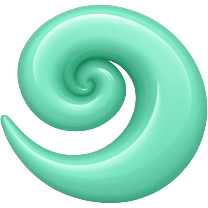 Mint green swirl emoji