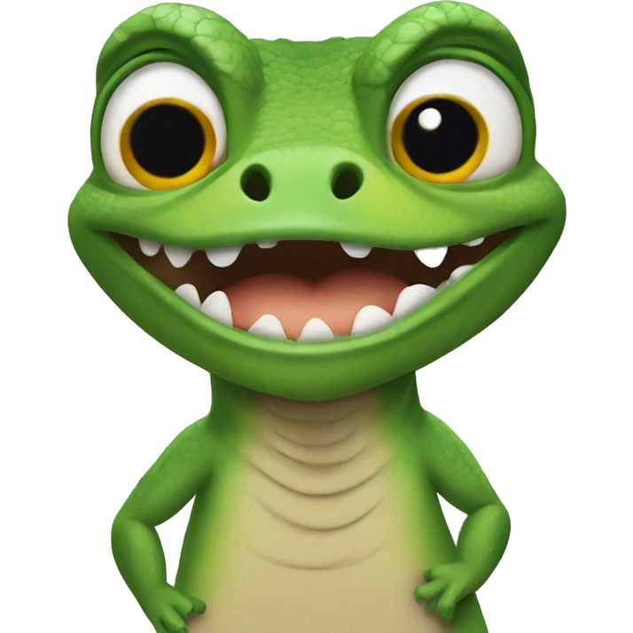 lizard looking meh emoji