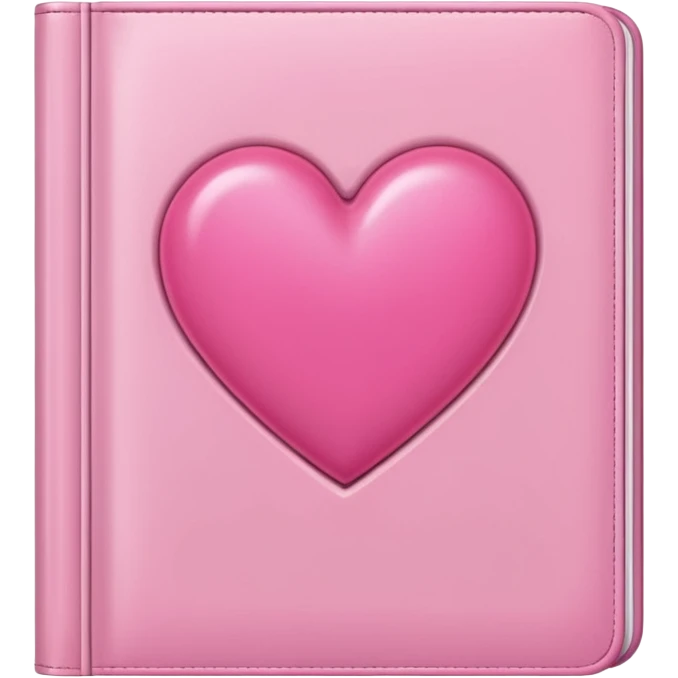 pink book with pink heart emoji