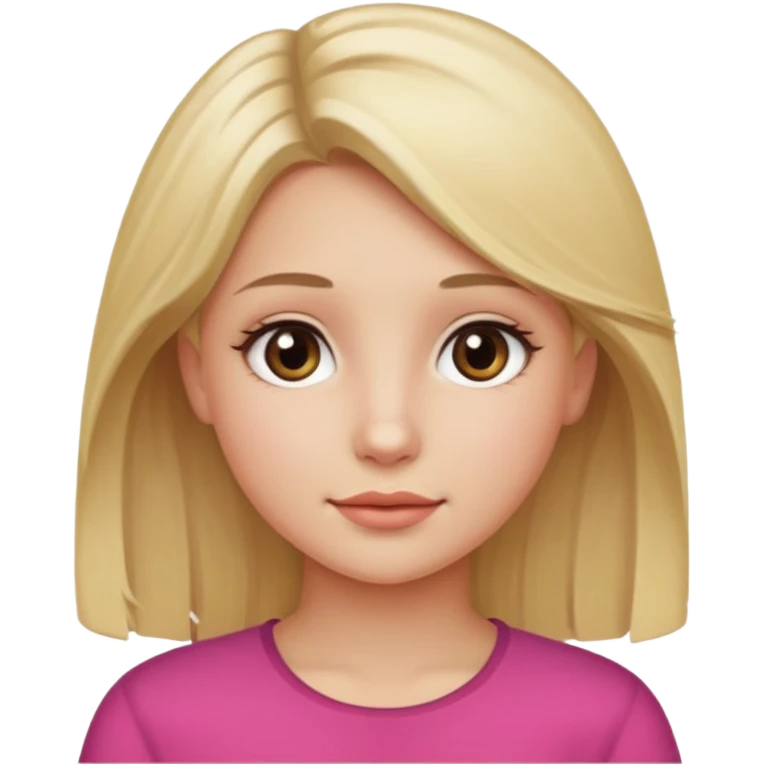 Girl blond long hars BRown eis emoji