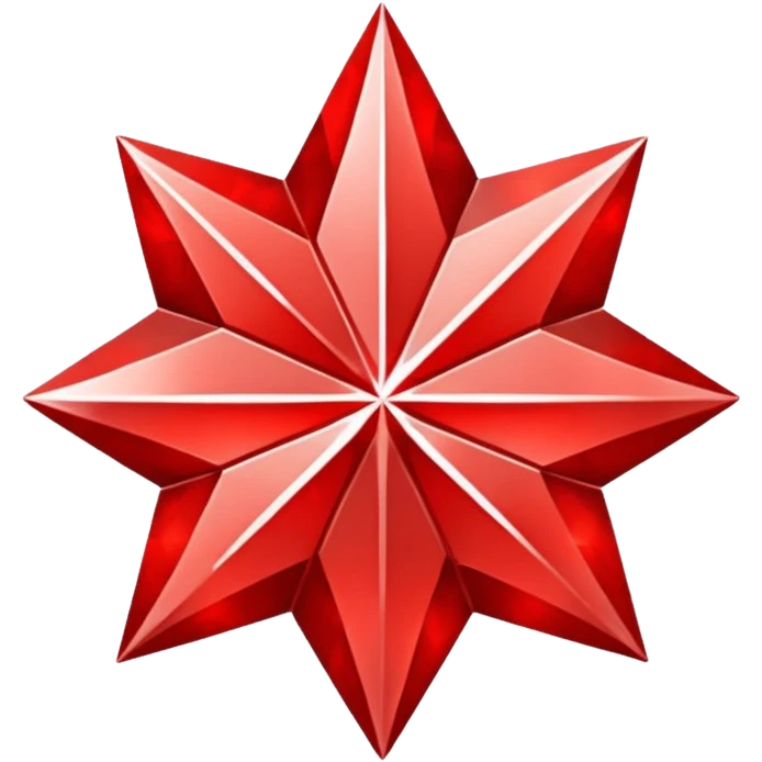 red diamond 8pointed star  emoji