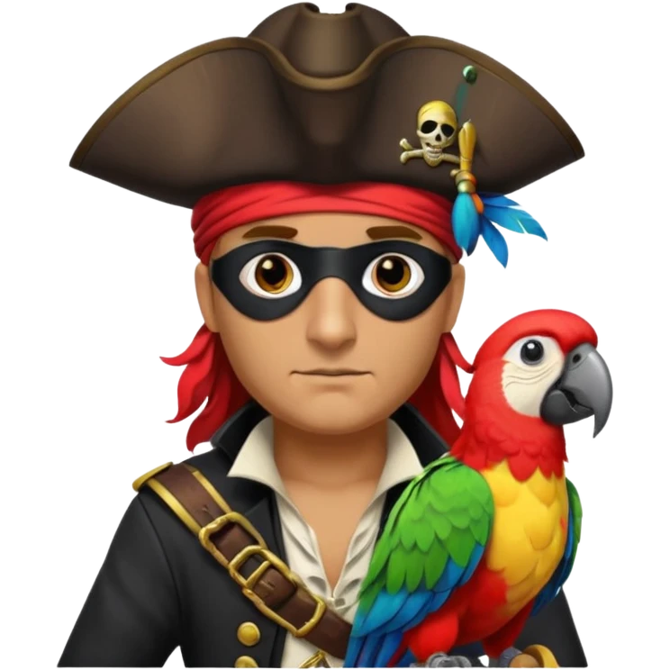 pirate and parrot emoji
