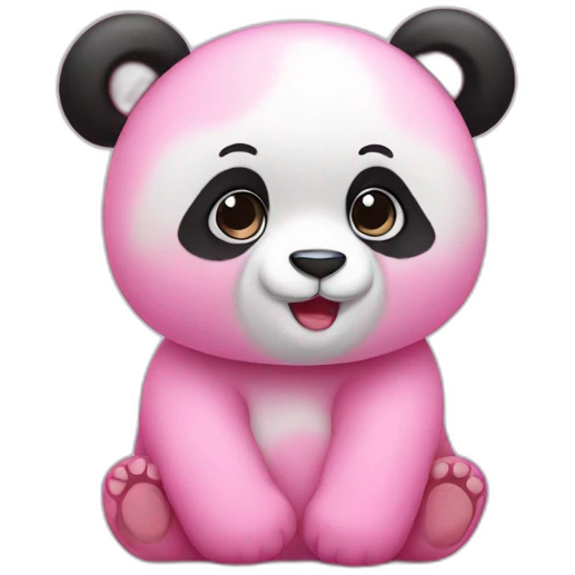 A pink panda baby emoji