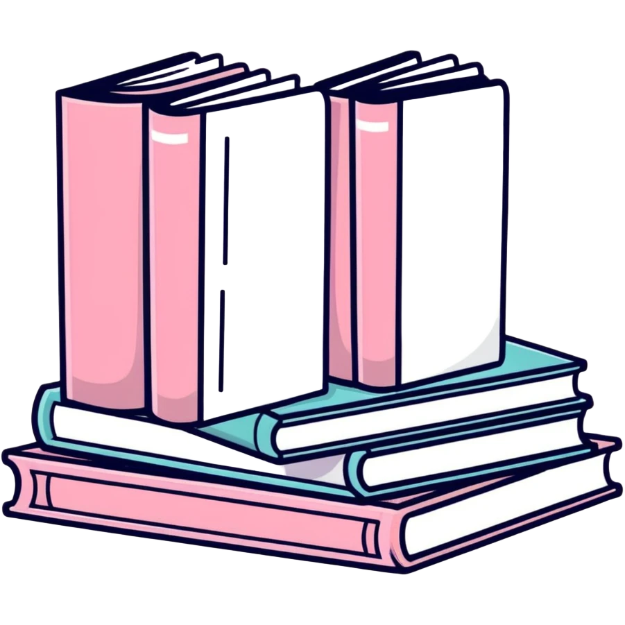 Pink books emoji