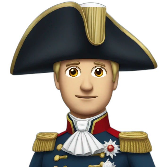 Napolean with actual party hat emoji