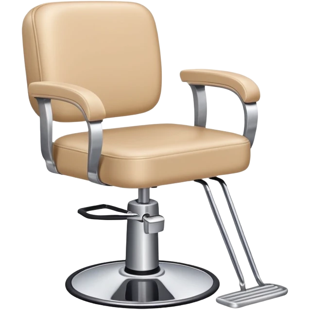 Cute Hairstylist chair beige emoji