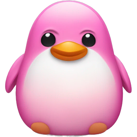 pink penguin going to sleep emoji