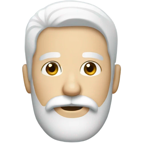 White beard and mustache emoji