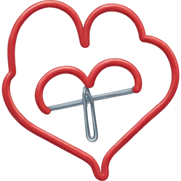 paper clip heart emoji