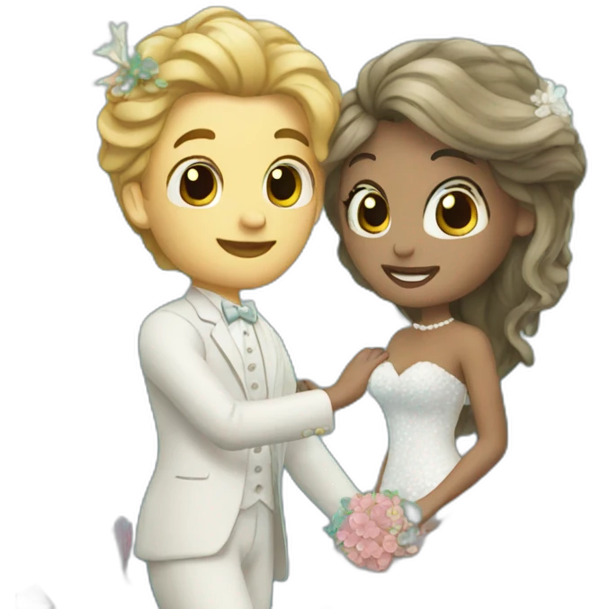 mermaid wedding emoji