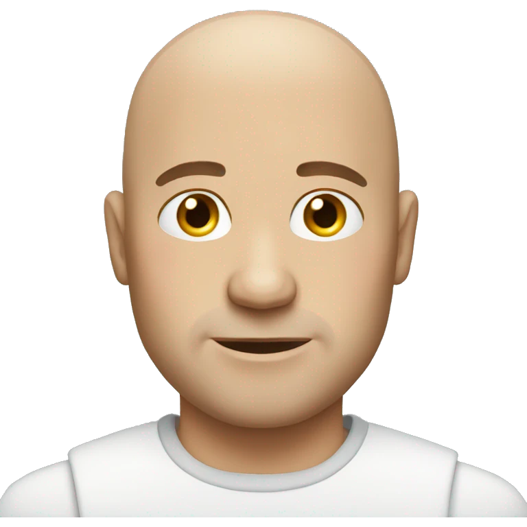 bald guy with a broken halo emoji