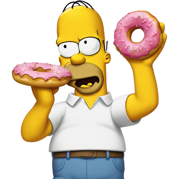 Homer Simpson eating a donut emoji