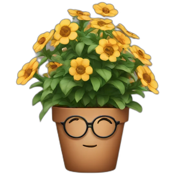 Harry Potter in a flower pot emoji