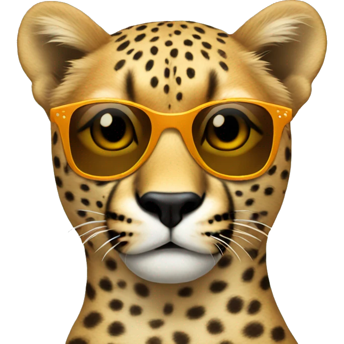 Cheetah wearing sunglasses emoji