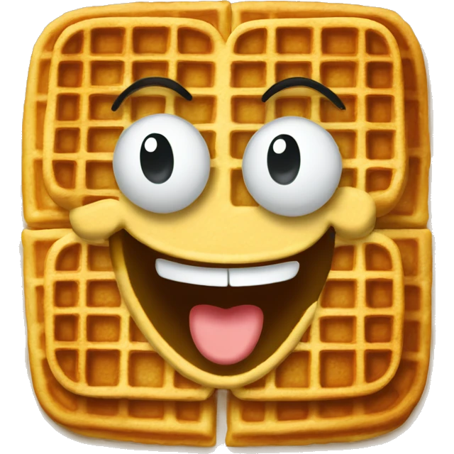 happy waffle emoji